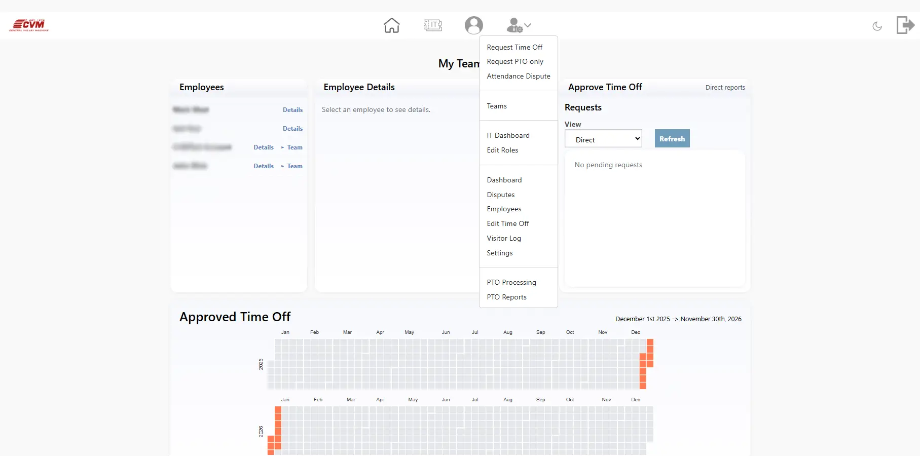 CVM Net management tools screenshot